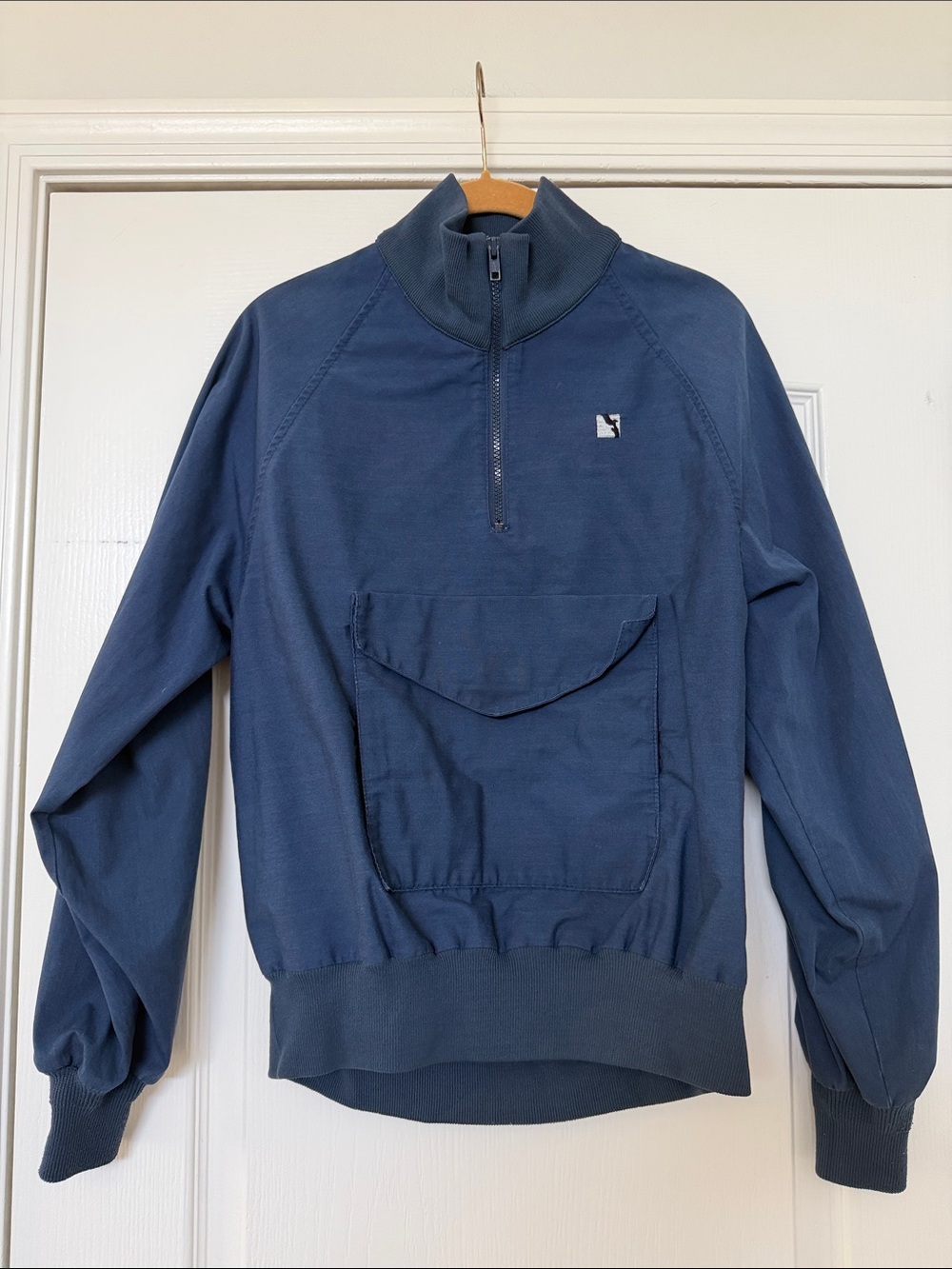 VINTAGE  Outdoor Products Navy Quarter-Zip Pullover with Front Pocket